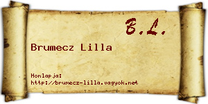 Brumecz Lilla névjegykártya